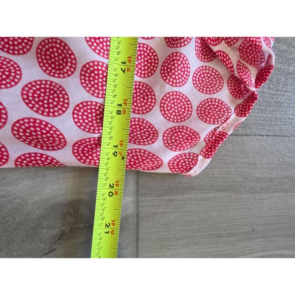 Seven Islands New York Sleeveless A-Line Dress L Red & White Polka Dot Rayon - Picture 9 of 9